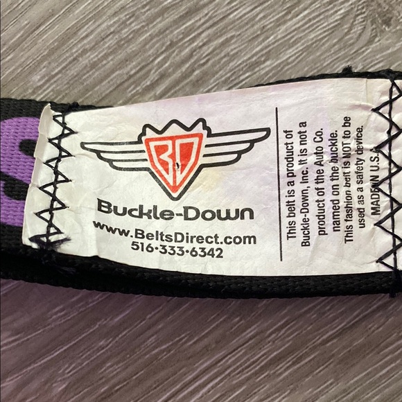 Buckle-Down SWAGG Belt - Black, Green, Pink, Blue Ford Emblem - Picture 2 of 6